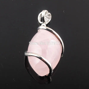 Natural Stones Pendulum Pendant Lapis Aventurine Amethyst Rose Crystal