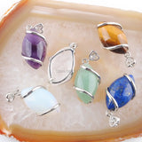 Natural Stones Pendulum Pendant Lapis Aventurine Amethyst Rose Crystal