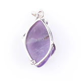 Natural Amethysts Stone Horse Eye Reiki Chakra Pendant