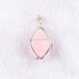 Rose Quartz Stone Horse Eye Chakra Pendant Necklace