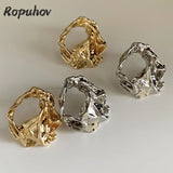 925 Silver Needle Hollow Out Earrings Personalized Female