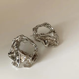925 Silver Needle Hollow Out Earrings Personalized Female