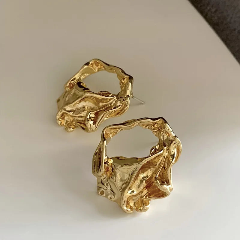 925 Silver Needle Hollow Out Earrings Personalized Female