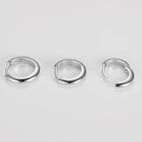S925 Sterling Silver Small Smooth Hoop Earrings Hip Hop Style