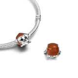 925 Silver Monkey Zodiac Red Bead Bracelet for Women