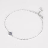 925 Silver Evil Eye Charm Bracelet Women Hamsa Good Luck CZ