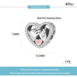 925 Silver LOVE Heart Zircon DIY Charms for Bracelets & Necklaces