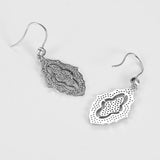 Boho Geometric Drop Earrings 925 Sterling Silver Indian Jewelry 45mm*19mm