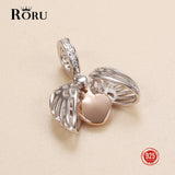Heart Shaped Necklace Pendant 925 Silver Charm Bead DIY Making