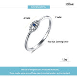 925 Silver Lucky Eye Ring CZ Wedding Rings Women Turkey Jewelry Christmas