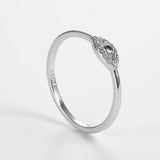 925 Silver Lucky Eye Ring CZ Wedding Rings Women Turkey Jewelry Christmas