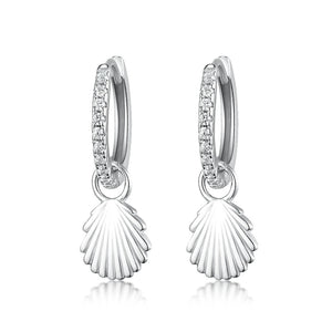 Geometric Earrings 925 Sterling Silver CZ Hoop Earrings for Women
