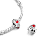925 Sterling Silver Hand Holding Hand Love Bracelet DIY Jewelry