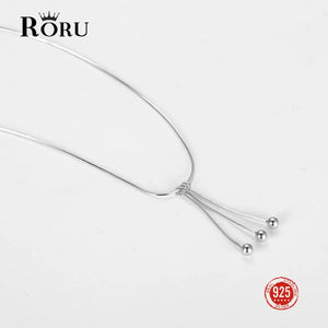 925 Silver Dangle Tassel Necklace for Women