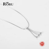 925 Silver Dangle Tassel Necklace for Women