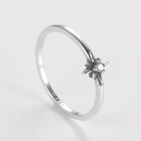 925 Silver Zircon Luck Star Ring Personality Jewelry Gift