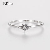 925 Silver Zircon Luck Star Ring Personality Jewelry Gift