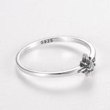 925 Silver Zircon Luck Star Ring Personality Jewelry Gift