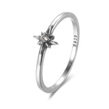 925 Silver Zircon Luck Star Ring Personality Jewelry Gift