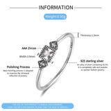 925 Silver Square Ring for Women Fine Jewelry