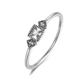 925 Silver Square Ring for Women Fine Jewelry