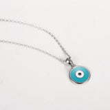 925 Silver Lucky Eye Evil Eye Pendant Necklace Party Jewelry