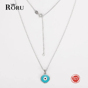 925 Silver Lucky Eye Evil Eye Pendant Necklace Party Jewelry