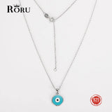 925 Silver Lucky Eye Evil Eye Pendant Necklace Party Jewelry