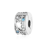 925 Silver Stopper Spacer Star Zircon Beads for Women Bracelet Charms