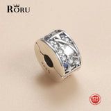 925 Silver Stopper Spacer Star Zircon Beads for Women Bracelet Charms