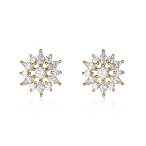 S925 Silver Multi-color Zircon Flower Ring for Women