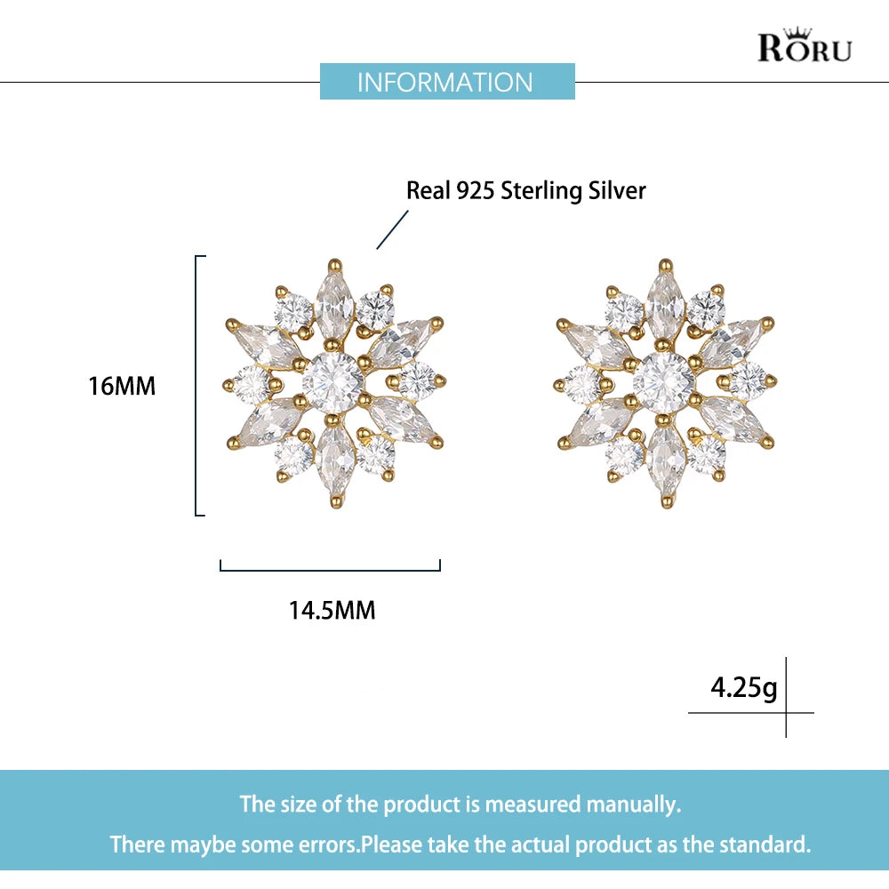 S925 Silver Multi-color Zircon Flower Ring for Women