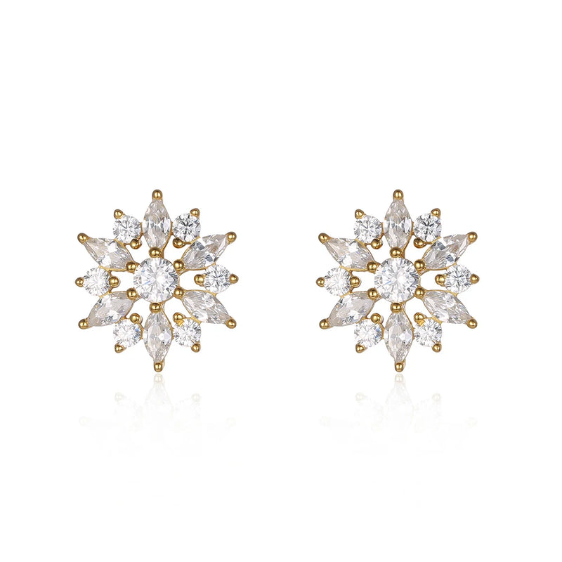 S925 Silver Multi-color Zircon Flower Ring for Women