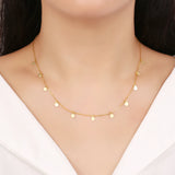 S925 Sterling Silver Beads Neck Chain Kpop Pearl Choker Necklace