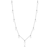 S925 Sterling Silver Beads Neck Chain Kpop Pearl Choker Necklace