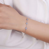 925 Silver Evil Eye Cz Stone Bracelet - Gift for Women