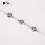 925 Silver Evil Eye Cz Stone Bracelet - Gift for Women