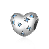 Silver 925 Dream Heart Charm Zircon Bead Bracelet for Women DIY Jewelry