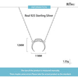 Round Circle Pendant Necklace Real S925 100% Fine Jewelry for Women Female