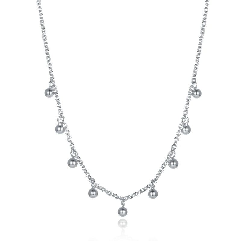 Sterling Silver Bling Beads Pendant Necklace for Women