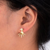 925 Silver Hip Hop Stud Earring Geometric Jewelry for Couples