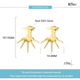 925 Silver Hip Hop Stud Earring Geometric Jewelry for Couples