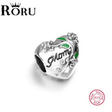 Sterling Silver 925 Flower Heart Beads for Jewelry Making