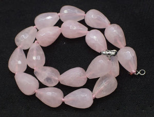 ROSE QUARTZ pink drop 15*20mm necklace beads