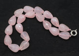 ROSE QUARTZ pink drop 15*20mm necklace beads