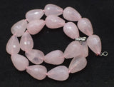 ROSE QUARTZ pink drop 15*20mm necklace beads