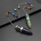 ROSLIN Natural Stone Pendant Crystal Soul Pendulum Women's Power Necklace