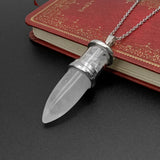 ROSLIN Natural Stone Pendant Crystal Soul Pendulum Women's Power Necklace