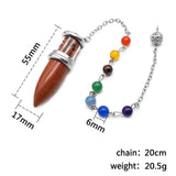 ROSLIN Natural Stone Pendant Crystal Soul Pendulum Women's Power Necklace