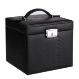 ROWLING Jewelry Mirror Box Velvet Storage Organizer
